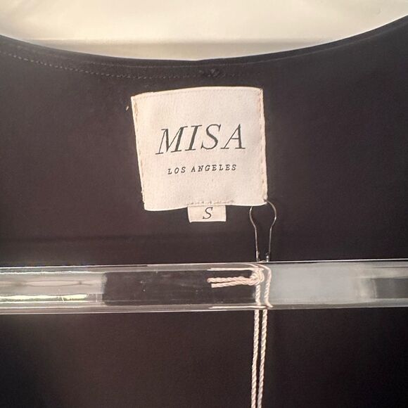 MISA Los Angeles Teget High Low Knotted Twist Front Draped Maxi Dress - Picture 10 of 10